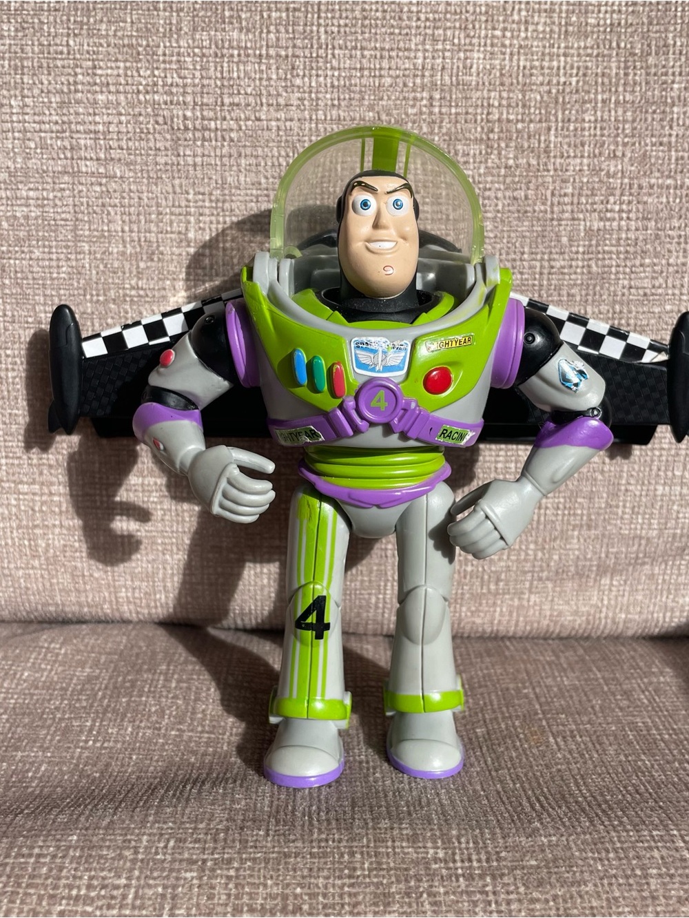 Disney Buzz Lightyear Racing Suit Action Figure — Green, White & Purple